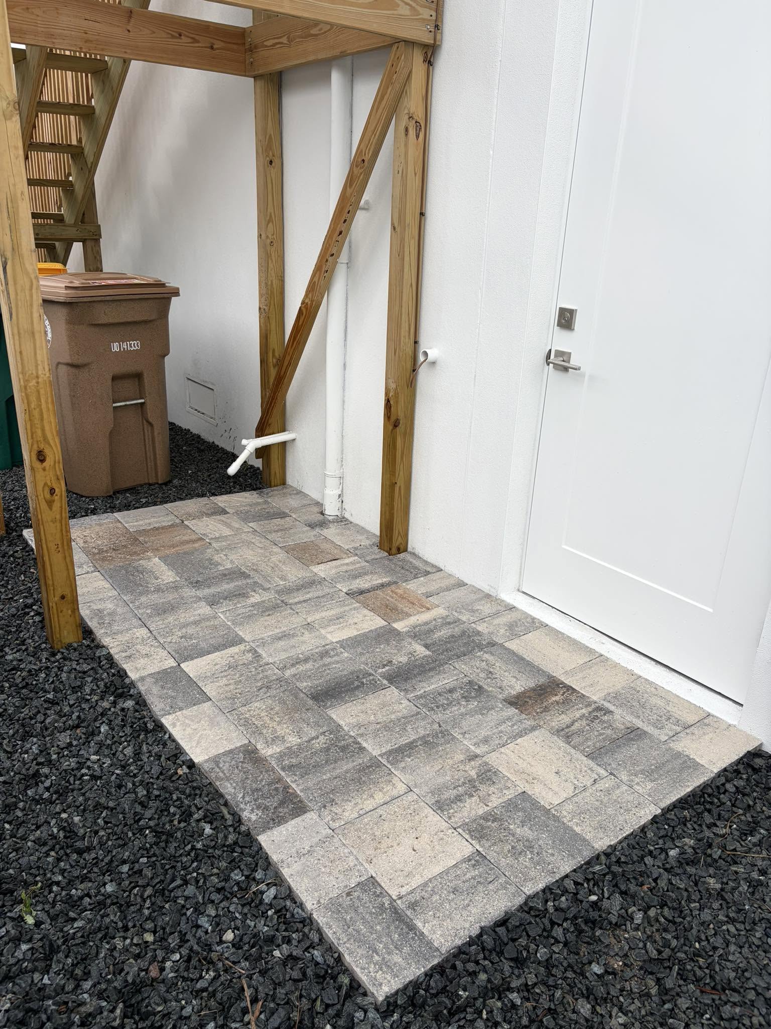 Paver walkway installation